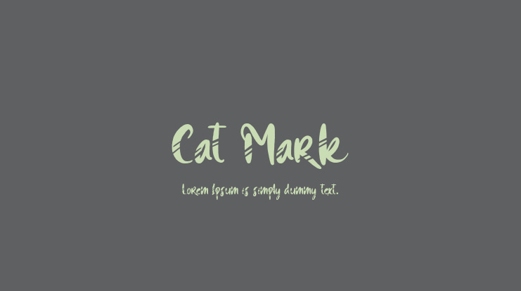 Cat Mark Font