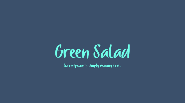 Green Salad Font