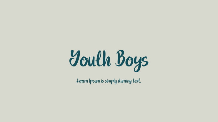 Youth Boys Font
