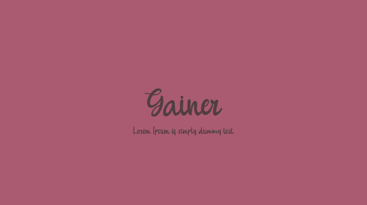 Gainer Font