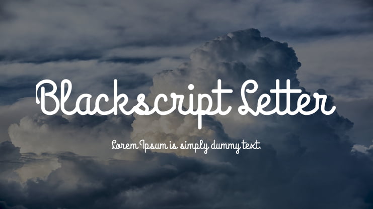 Blackscript Letter Font