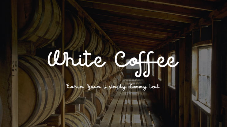 White Coffee Font
