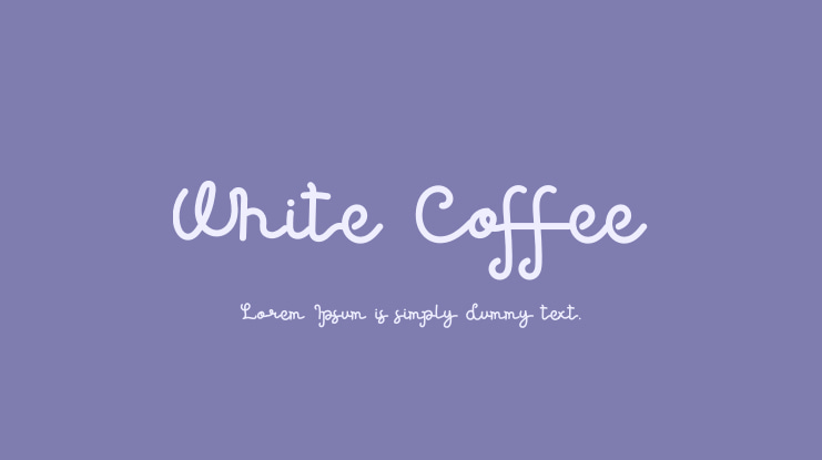 White Coffee Font