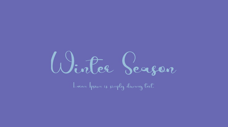 Winter Season Font