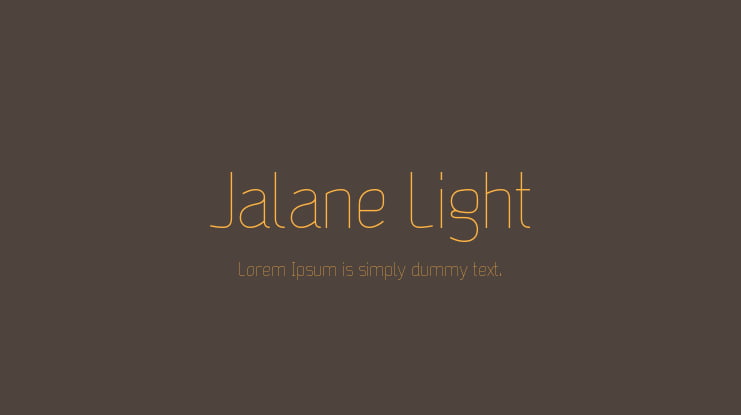 Jalane Light Font