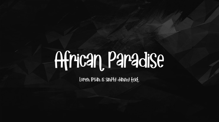 African Paradise Font