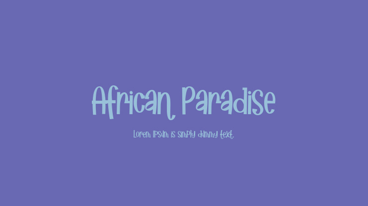 African Paradise Font