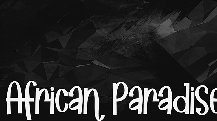 African Paradise Font
