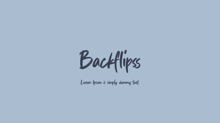 Backflipss Font
