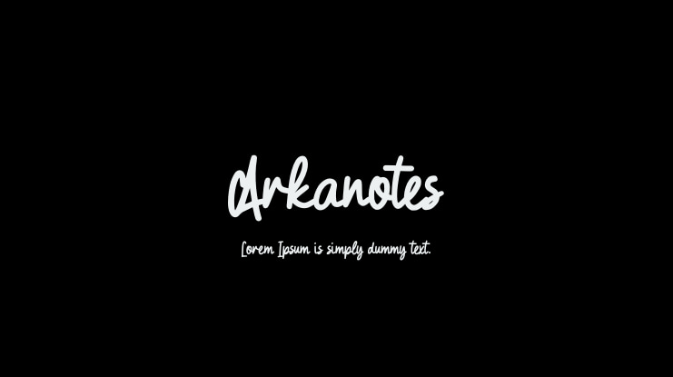 Arkanotes Font