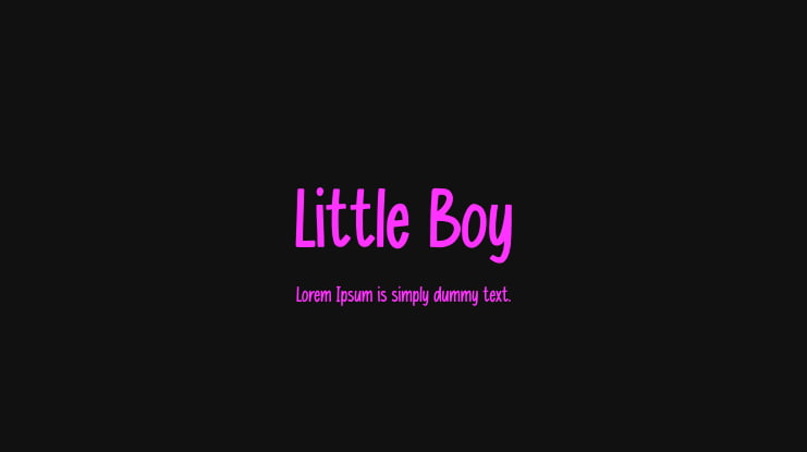 Little Boy Font