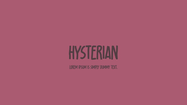 Hysterian Font