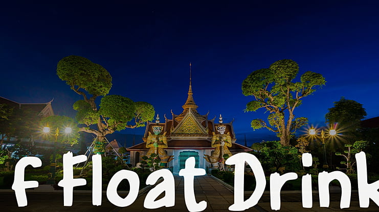 f Float Drink Font