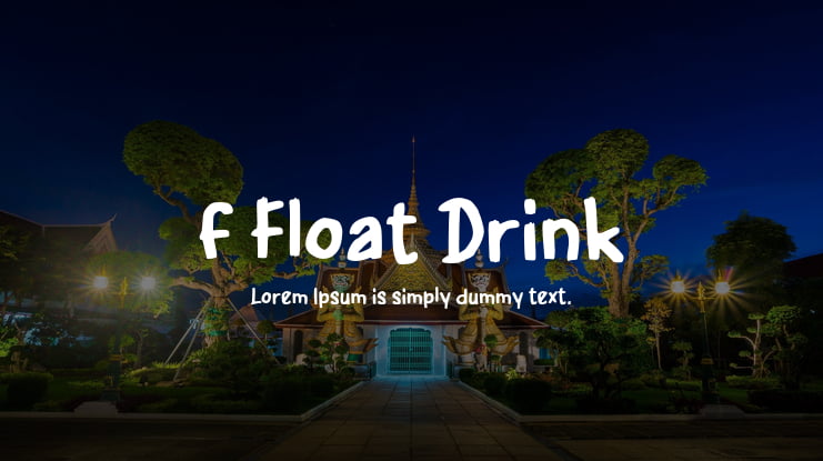 f Float Drink Font