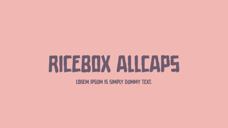 Ricebox Allcaps Font