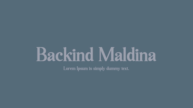 Backind Maldina Font