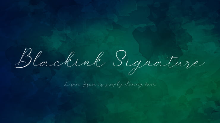 Blackink Signature Font
