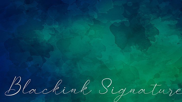 Blackink Signature Font