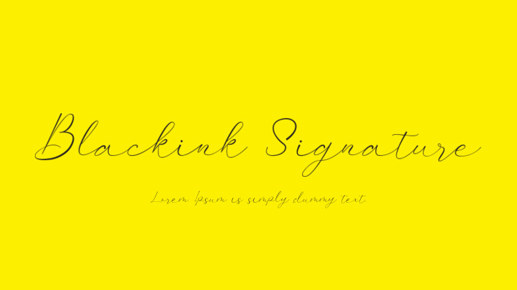 Blackink Signature Font