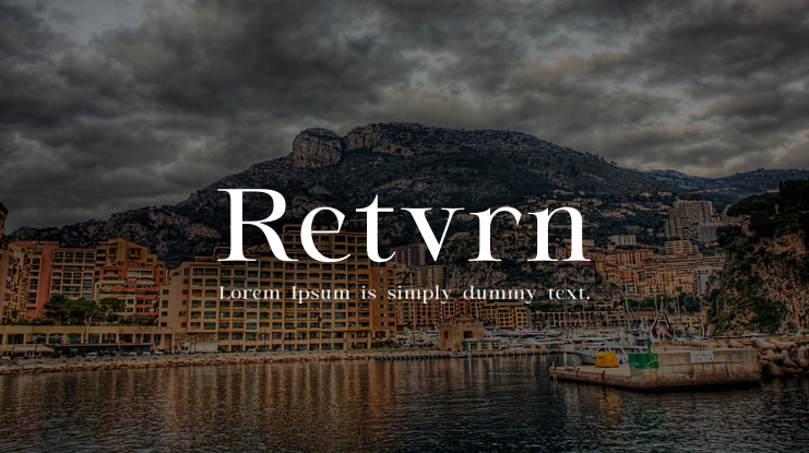 Retvrn Font