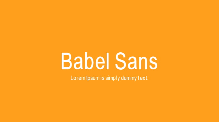 Babel Sans Font Family
