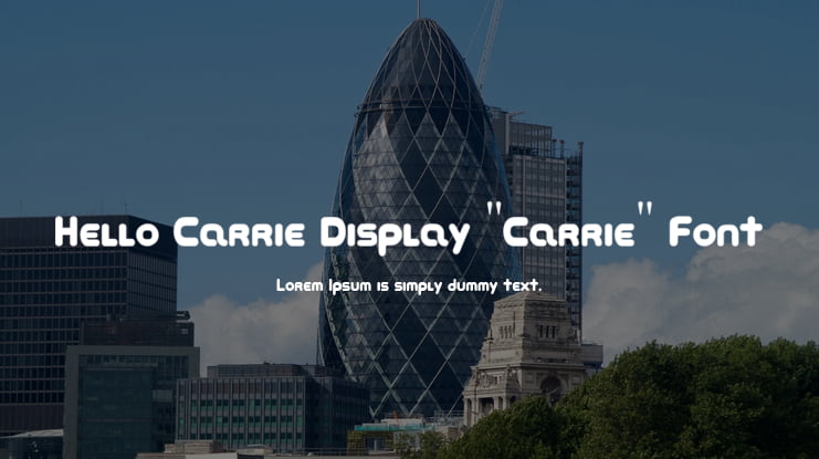 Hello Carrie Display "Carrie" Font
