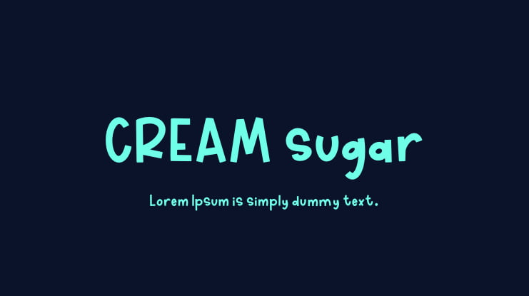 CREAM sugar Font