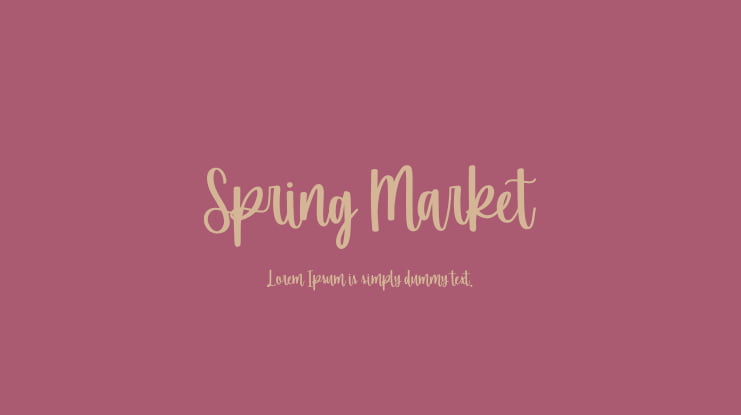 Spring Market Font