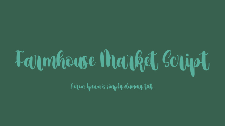 Farmhouse Market Script Font