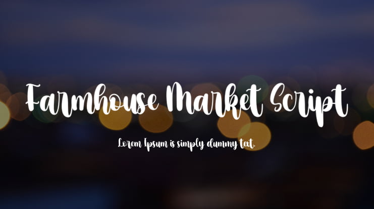 Farmhouse Market Script Font