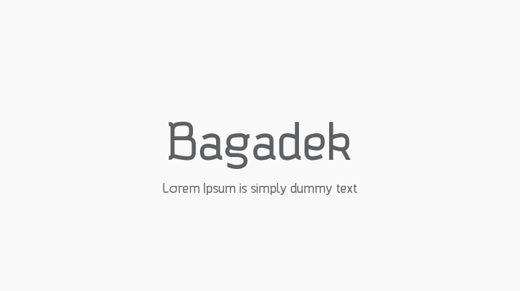 Bagadek Font