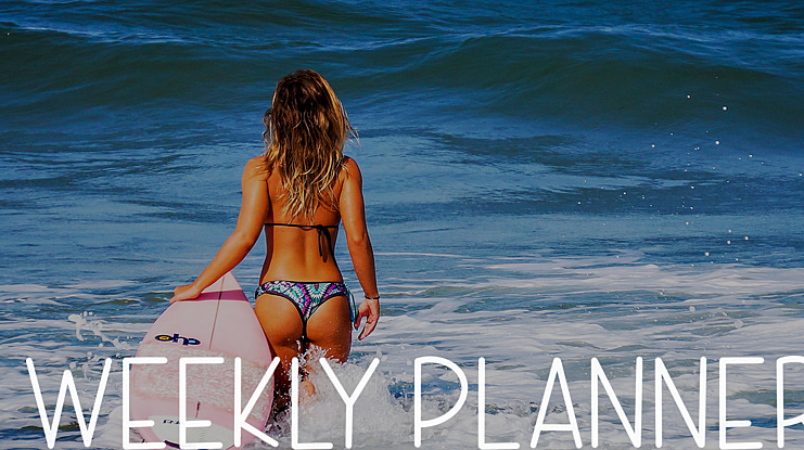 WEEKLY PLANNER Font