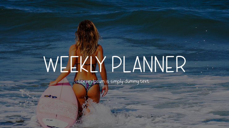 WEEKLY PLANNER Font