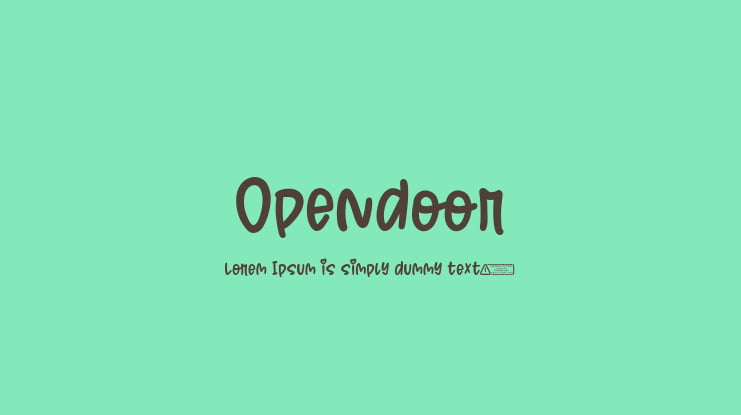 Opendoor Font