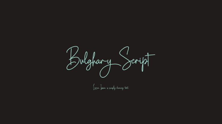 Bulghary Font
