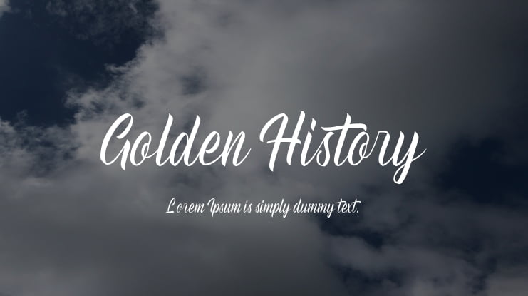 Golden History Font
