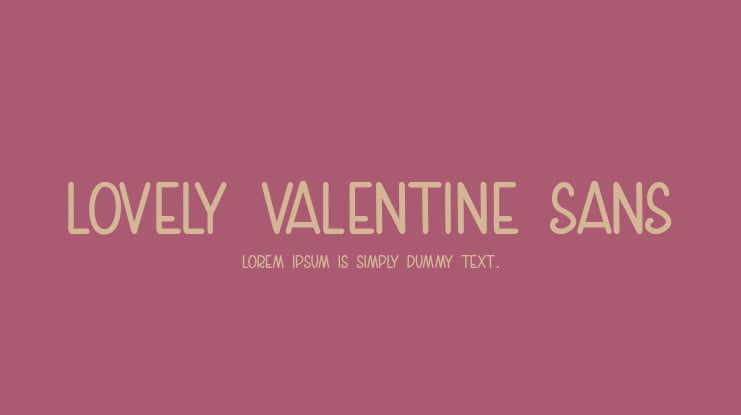 Lovely Valentine Sans Font Family
