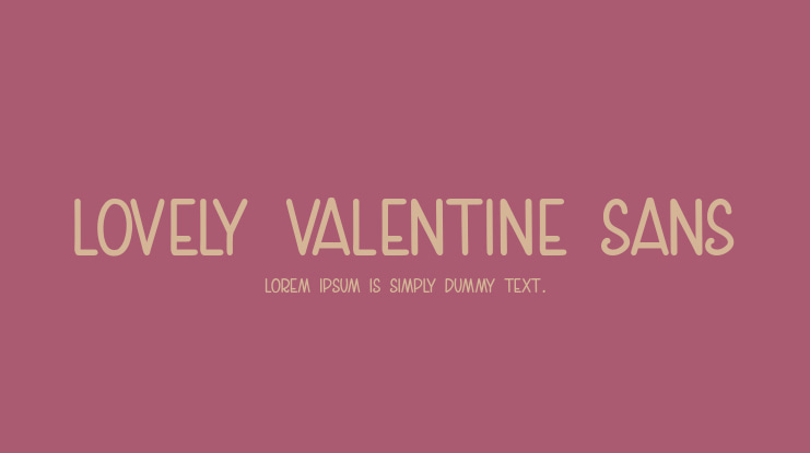 Lovely Valentine Sans Font Family
