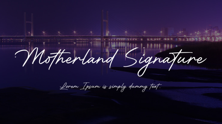 Motherland Signature Font