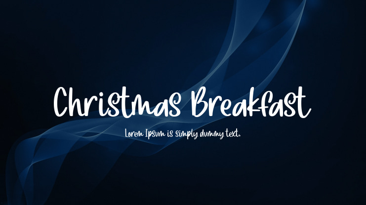 Christmas Breakfast Font