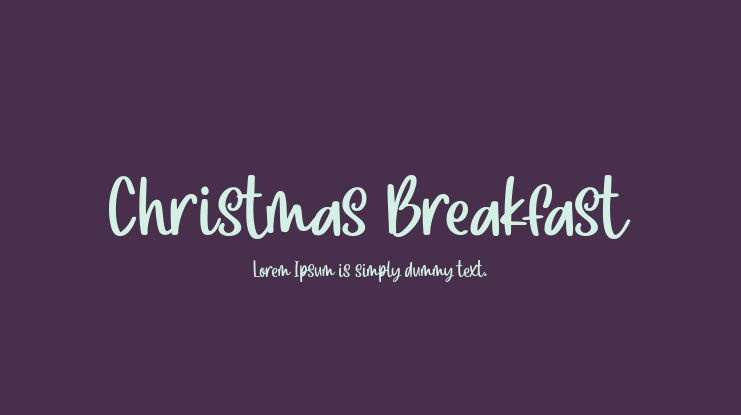 Christmas Breakfast Font