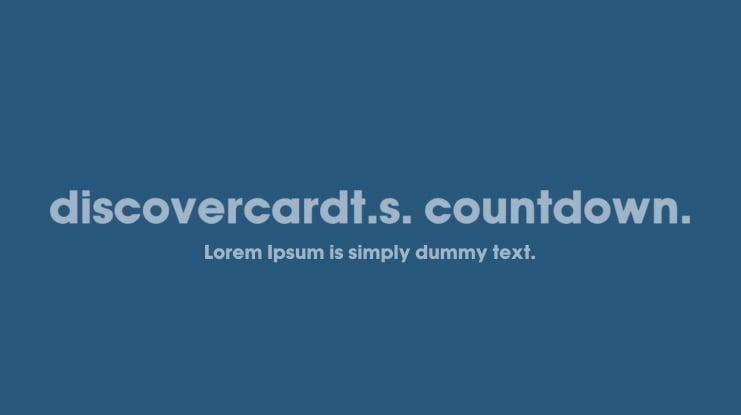 discovercardt.s. countdown. Font