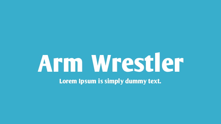 Arm Wrestler Font