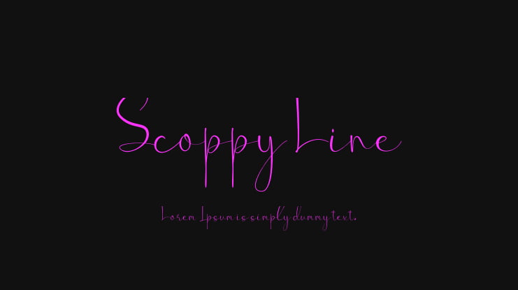 Scoppy Line Font