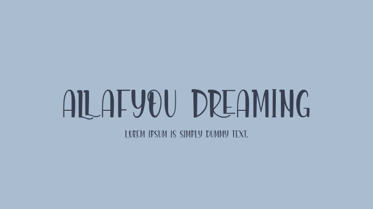 Allafyou Dreaming Font