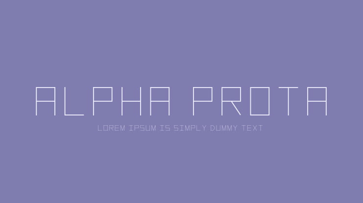 Alpha Prota Font