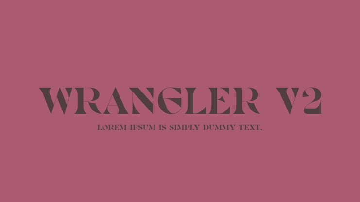 Wrangler V2 Font