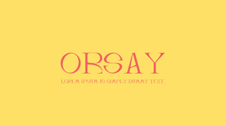 Orsay Font
