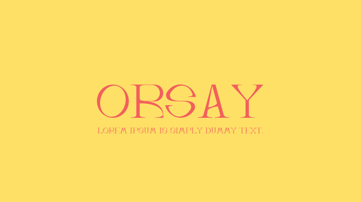 Orsay Font