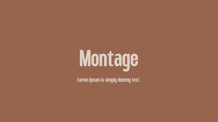 Montage Font